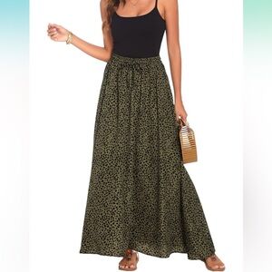 Olive Green Maxi Skirt NWT Size M